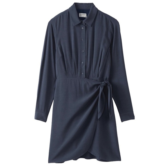 Frank & Oak - NWT Dark Blue The Long Sleeve Dress - Picture 4 of 14